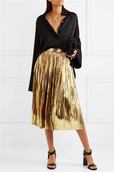 Gold Pleated Skirt Katie Considers
