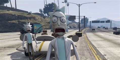Rick And Morty Mod Makes Grand Theft Auto V Amazing And Weird All