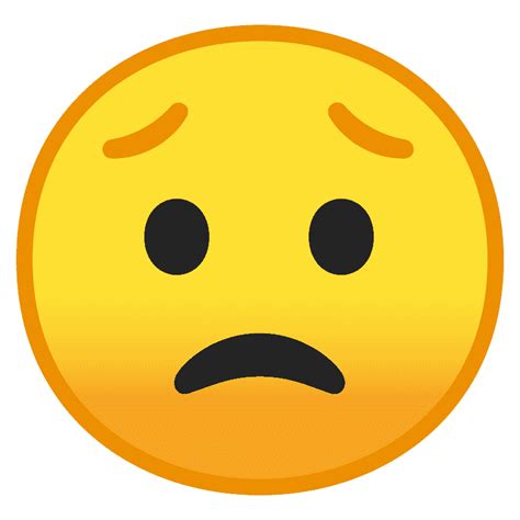 Worried Face Emoji On Transparent Background Png Similar Png Images