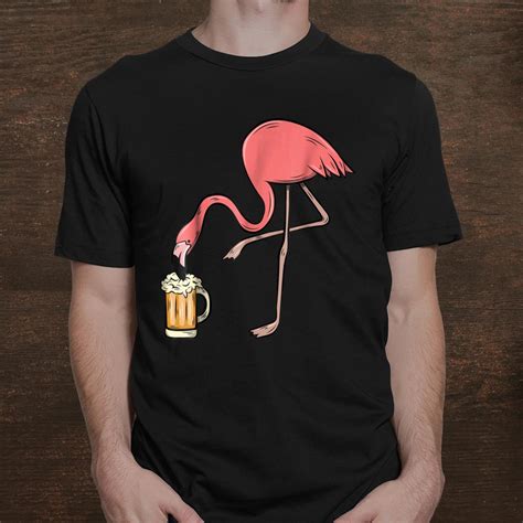 Flamingo Drinking Beer Funny Pink Flamingo Shirt Fantasywears