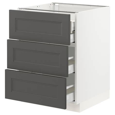 3 steps to make this ikea hack. SEKTION / MAXIMERA Base cabinet w/3 fronts & 4 drawers ...