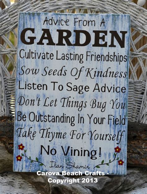 Advice From A Garden Outdoor Decor Garden Sign