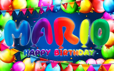Download Imagens Feliz Aniversário Mario 4k Balão Colorido Quadro