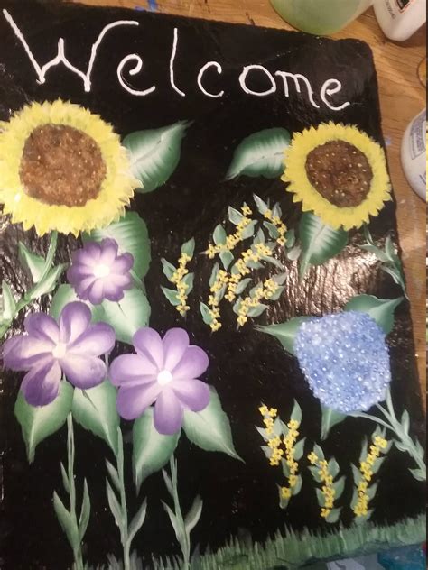 Hand Painted Welcome Slates Etsy