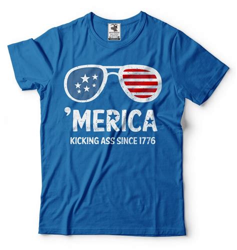 2018 4th Of July T Shirt Merica Kicking Ass Since 1776 Patriotic Shirt Usa T Shirt In T Shirts