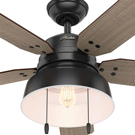 This is because it is more convenient to install. Hunter Mill Valley 52 in. LED Indoor/Outdoor Matte Black ...