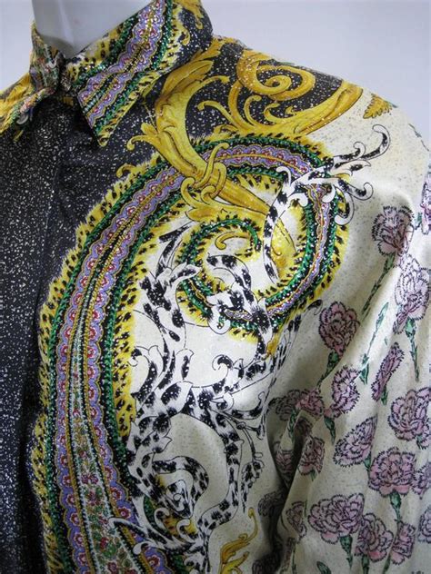 Gianni Versace Silk Floral Motif Print Blouse For Sale At 1stdibs