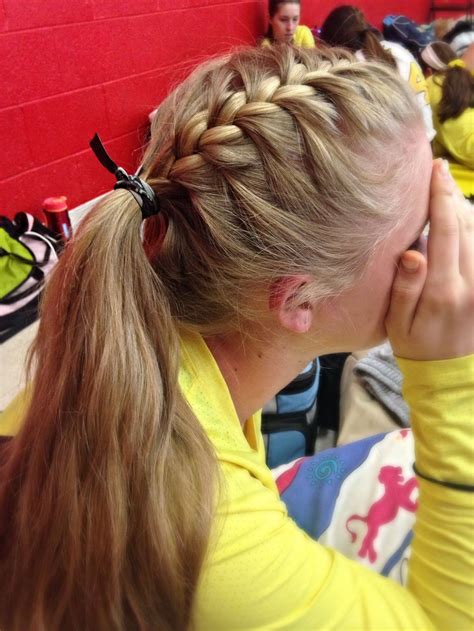 Pin By Jessica Bollinger On Sporty Hair Track Hairstyles Volleyball