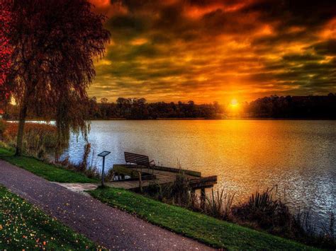 So Peaceful Sunset Wallpaper Sunset Scenery