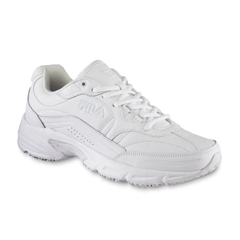 Fila Mens Memory Workshift Work Shoe Wide Width Available White