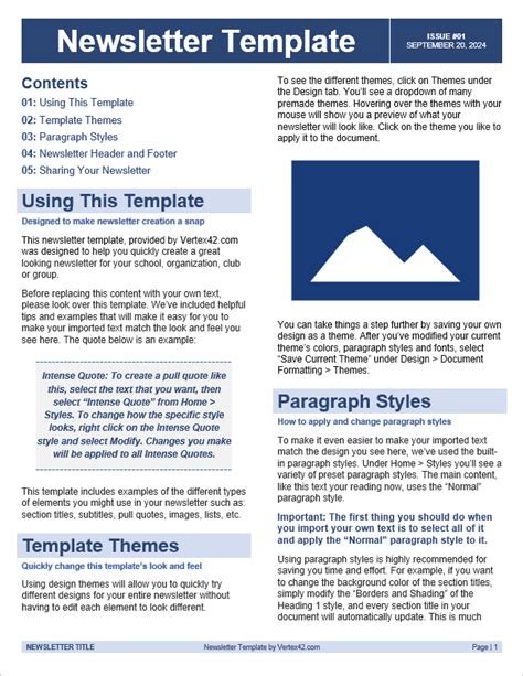 word newsletter templates free download