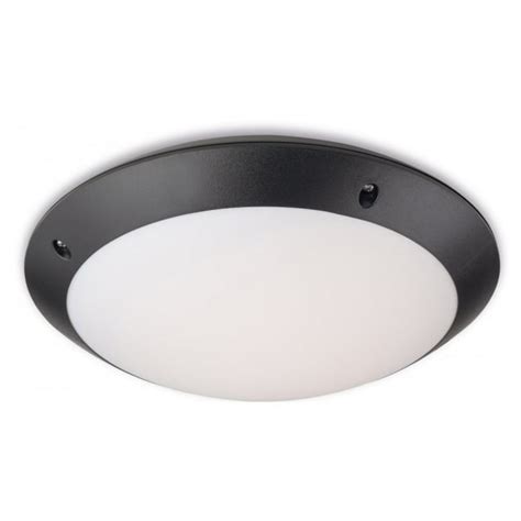 For added security and safety, add a motion sensor activated outdoor ceiling light that turns on whenever it senses movement. Firstlight 2344BK Flush 24W LED Bulkhead Ceiling Light ...