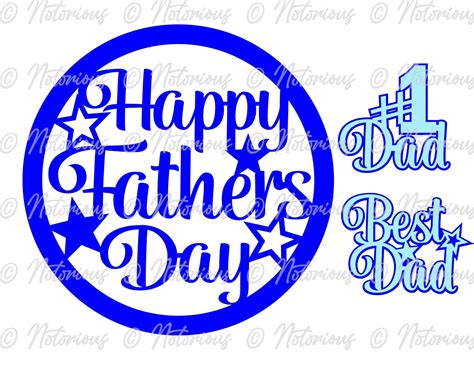 Happy Fathers Day SVG Cake Topper Happy Father's Day | Etsy UK