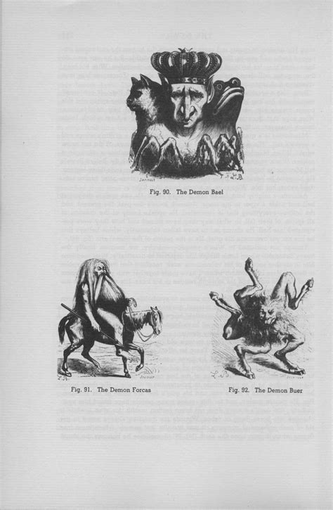 Images From The Book — Fig 90 The Demon Bael Fig 91 The Demon Forcas