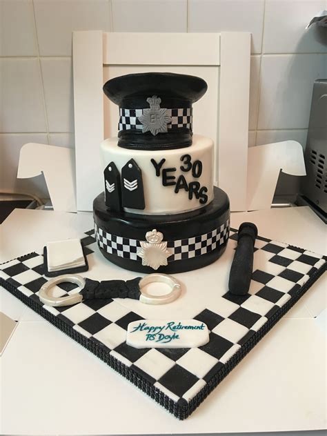 Police Sergeant Happy Retirement Cake Retirement Cakes Police Cakes