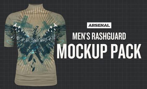 Download Men's Rashguard Mockup Template Pack | Mockup template, Rash guard, Mockup