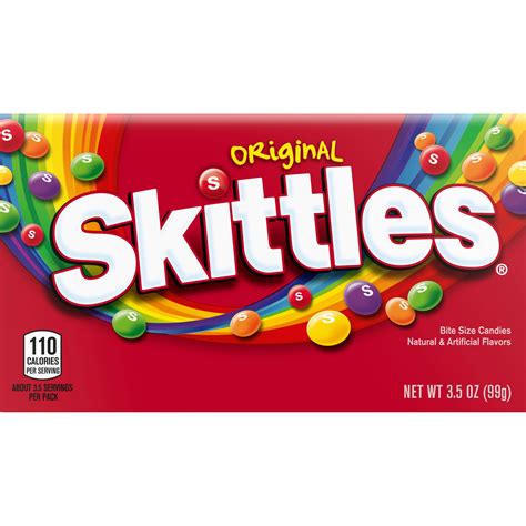 Skittles Original Chewy Candy Theater Box 35 Oz