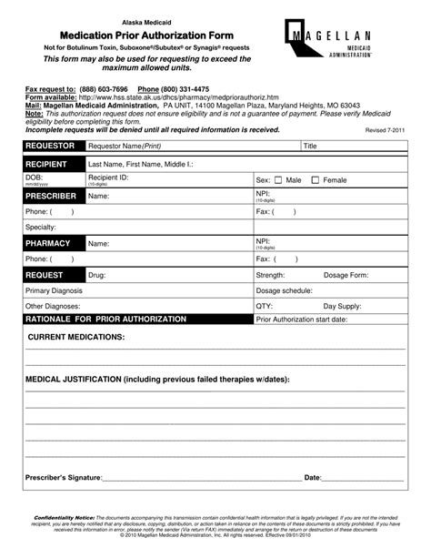 Alaska Medication Prior Authorization Form Fill Out Sign Online And