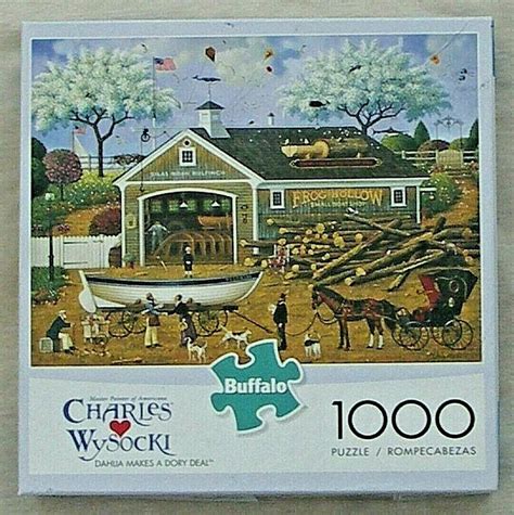 Lot Of 8 Charles Wysocki Jigsaw Puzzles 1000 Pieces All Complete