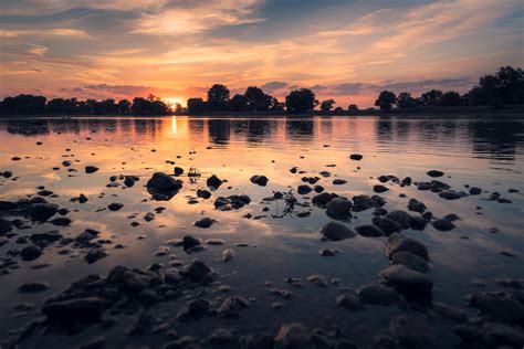 Abendstimmung An Der Donau Foto And Bild Landschaft Bach Fluss And See Flüsse Und Kanäle Bilder