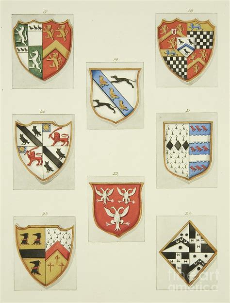 Monumental Coats Of Arms In St Augustines Church Painting By Joseph