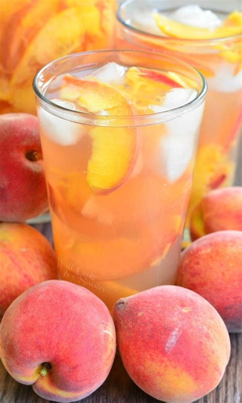 Ginger Peach And Honey Iced Green Tea Will Cook For Smiles