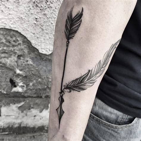 An arrow being pulled back on the bow can depict life dragging someone down, whereas the arrow being released propels them straight ahead into something new and positive. 75+ Best Arrow Tattoo Designs & Meanings - Good Choice for ...