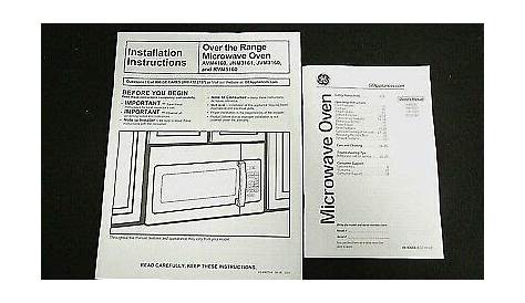 GE Over The Range Microwave Oven OWNERS MANUAL Installation