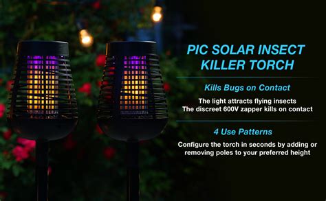 Amazon Pic Solar Insect Killer Torch Dfst Bug Zapper And Flame