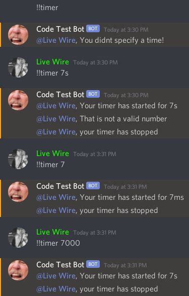 Javascript Discord Bot Timer Saying That Something Valid Is Not Is