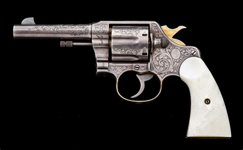 Factory Engraved Colt New Service Double Action Revolver Carol Watson