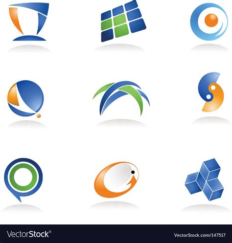 Abstract Icons And Logos Royalty Free Vector Image