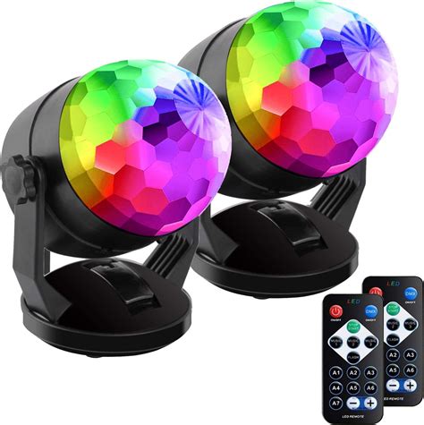 2 Pack Portable Sound Activated Party Lights For Outdoor And Indoor