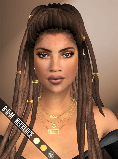 Black Girl Magic Necklace At Vittler Universe The Sims 4