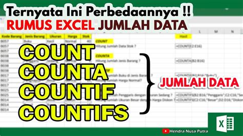 Rumus Excel Menghitung Jumlah Data Dengan Multi Kriteria Pada Excel Dan
