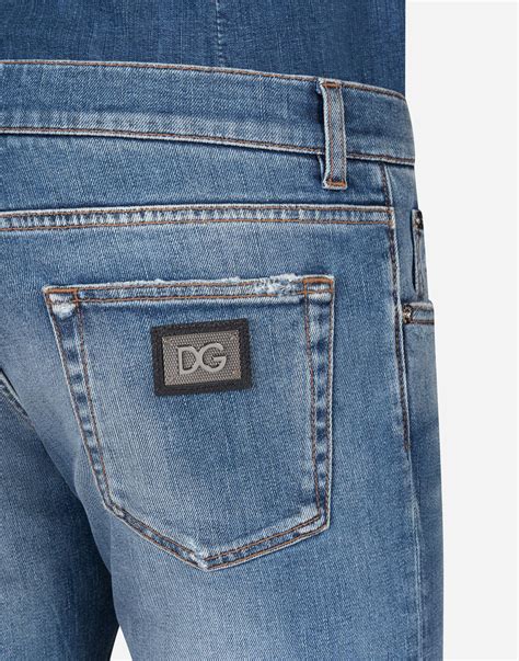 Dolce And Gabbana Denim Stretch Jeans Skinny Fit In Blue For Men Lyst