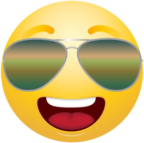 Emoticon Emoji With Sunglasses Clipart Info