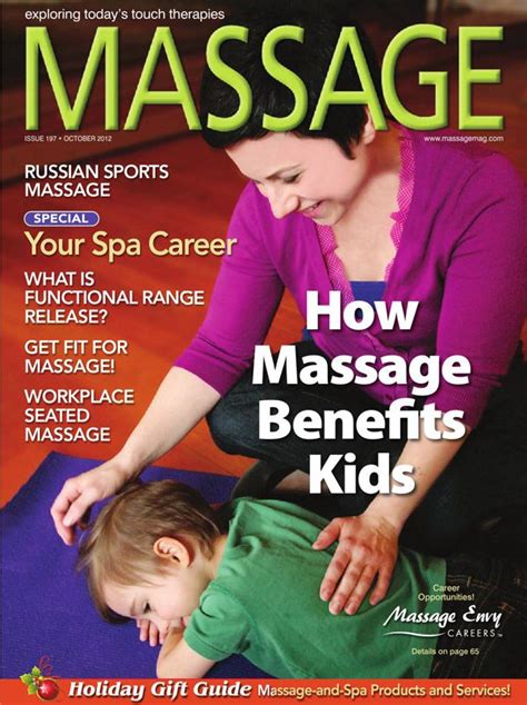 Massage Magazine Cover One Of The Many Professional Publications Health Concepts Massage