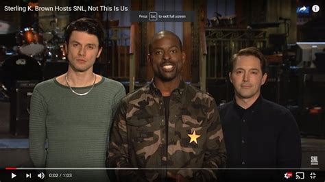Child of god, husband, father, friend, actor and all around beast #brownpower vote.org. Sterling K. Brown Hosts SNL (This just premiered on NBC) - YouTube