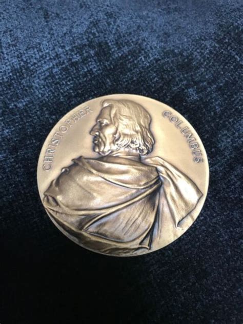 Knights Of Columbus Bronze Medallion Christopher Columbus Ebay