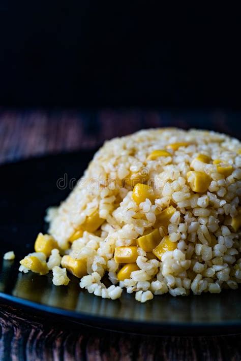 Corn Pulao Rice With Corn Pilaf Or Pilav Stock Image Image Of White