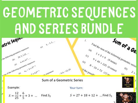 Geometric Sequences And Series Bundle Teaching Resources