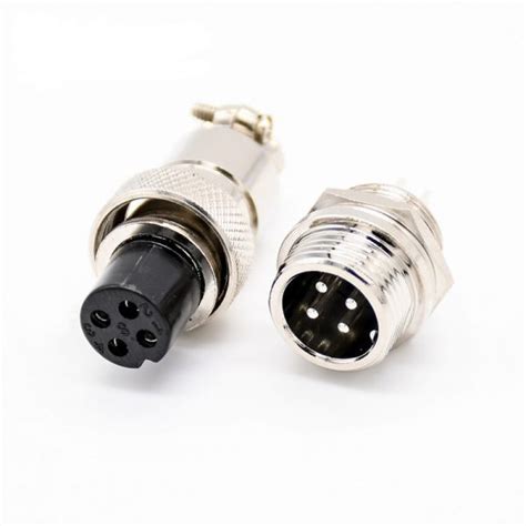 Buy Gx12 4 Pin 12mm Dia Round Shell Aviation Connector Set Of Male
