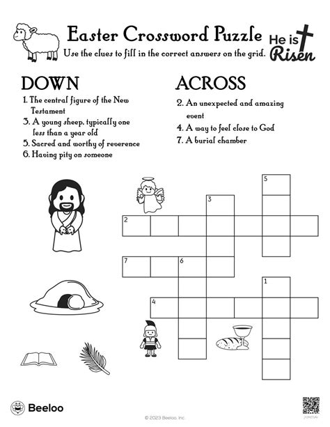 Easter Crossword Puzzle Beeloo Printable Crafts And Activities For Kids