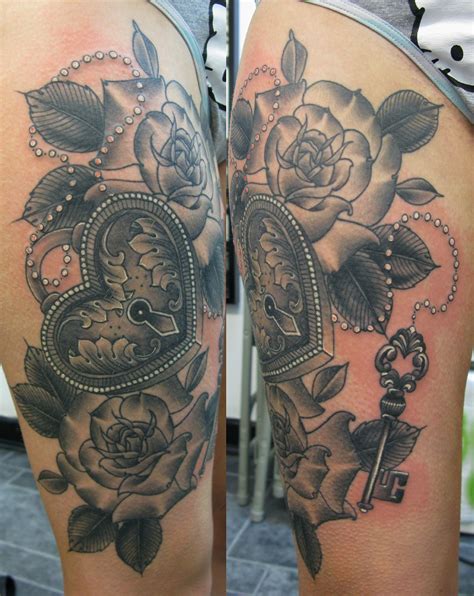 Heart Lock Tattoo Lock Key Tattoos Foot Tattoos Flower Tattoos