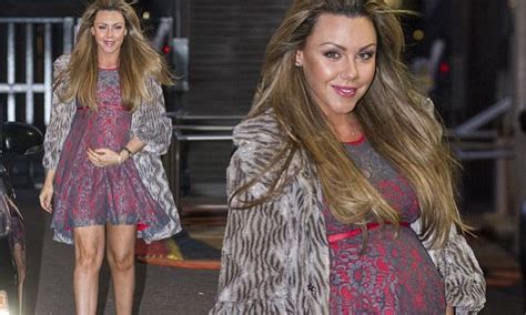 Pregnant Michelle Heaton Is Glowing In Silver And Red Lace Dress As She Appears On Lorraine With