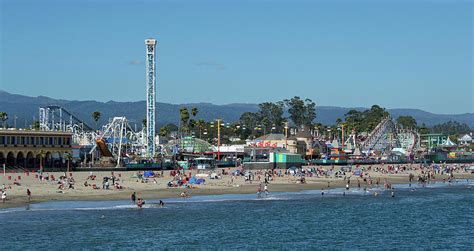 Santa Cruz Boardwalk And Beach California By Brendan Reals