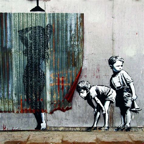 Banksy Boys And Shower Print Banksy Street Art Banksy Graffiti Art