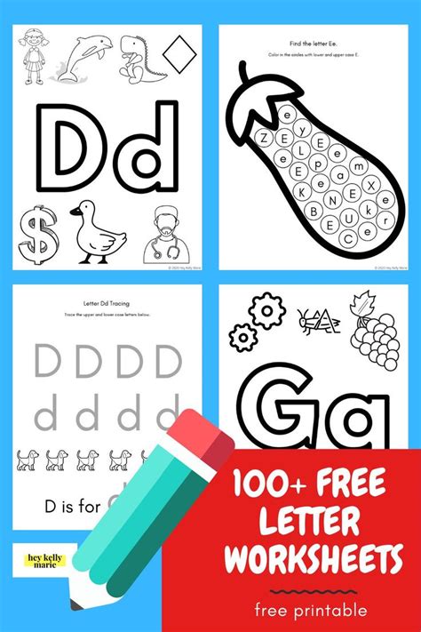 There are over a 100 free pdfs in this alphabet printables ebook. 100+ Free Alphabet Worksheets for Letter Recognition and Sounds - Hey ...