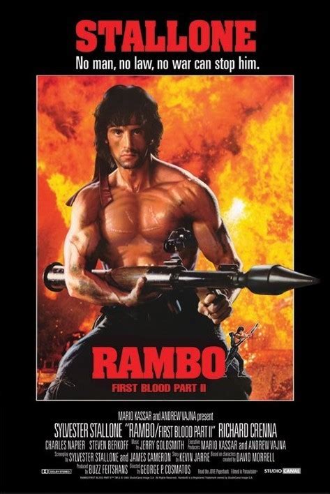 Poster Rambo First Blood Part 2 Wall Art Ts And Merchandise